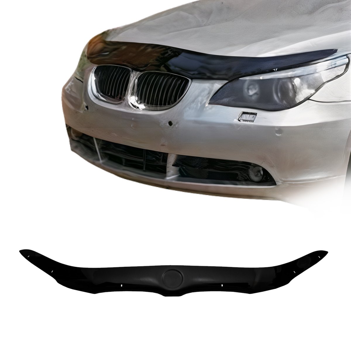 BMW 5 SERIES Hood Deflector - Omac - Acrylic - Black - '04-'10